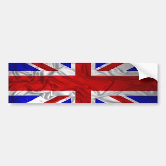 Kreukgerichte vlag van de Unie Bumpersticker (Voorkant)