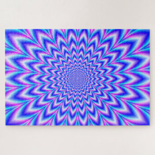 Kreukgesneden puls in blauw roze en Violet Legpuzzel