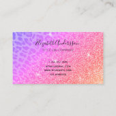 Kreukglansglansglansglansglanzend paars visitekaartje (Achterkant)
