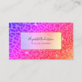 Kreukglansglansglansglansglanzend paars visitekaartje (Voorkant)