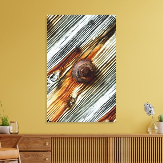 kreukhout met drijfhout canvas afdruk (Insitu (Woonkamer))