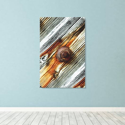 kreukhout met drijfhout canvas afdruk (Insitu (Houten vloer))