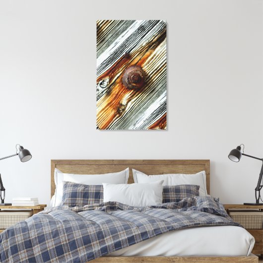kreukhout met drijfhout canvas afdruk (Insitu (Slaapkamer))