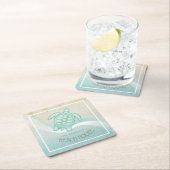 Kreukhuis Nautical Turtle Aqua Blue ID623 Kartonnen Onderzetters (Insitu)