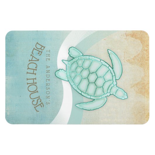 Kreukhuis Nautical Turtle Aqua Blue ID623 Magneet (Horizontaal)