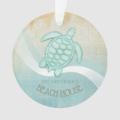 Kreukhuis Nautical Turtle Aqua Blue ID623 Ornament (voorkant)