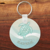 Kreukhuis Nautical Turtle Aqua Blue ID623 Sleutelhanger (Voorkant)