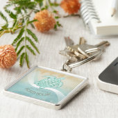 Kreukhuis Nautical Turtle Aqua Blue ID623 Sleutelhanger (Zijkant)