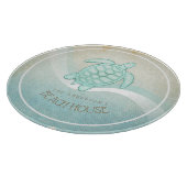 Kreukhuis Nautical Turtle Aqua Blue ID623 Snijplank (Hoek)