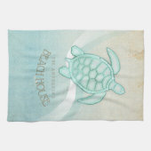 Kreukhuis Nautical Turtle Aqua Blue ID623 Theedoek (Horizontaal)