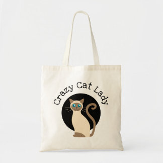 Kreukkatachtige dame schattige siamese kat tote bag