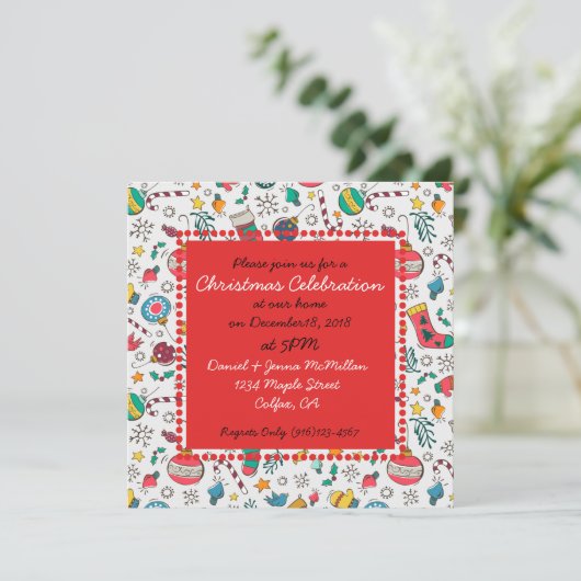 Kreukkerstprintuitnodigingen Kaart (Staand voorkant)