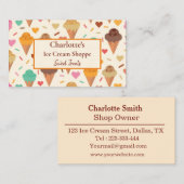 Kreukkleurig ijspatroon, aangepast visitekaartje (Voorkant / Achterkant)