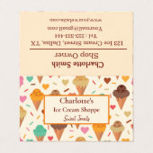 Kreukkleurig ijspatroon, aangepast visitekaartje (Buitenkant ongevouwen)