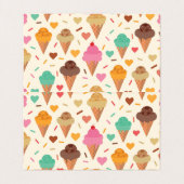 Kreukkleurig ijspatroon, aangepast visitekaartje (Binnenkant ongevouwen)