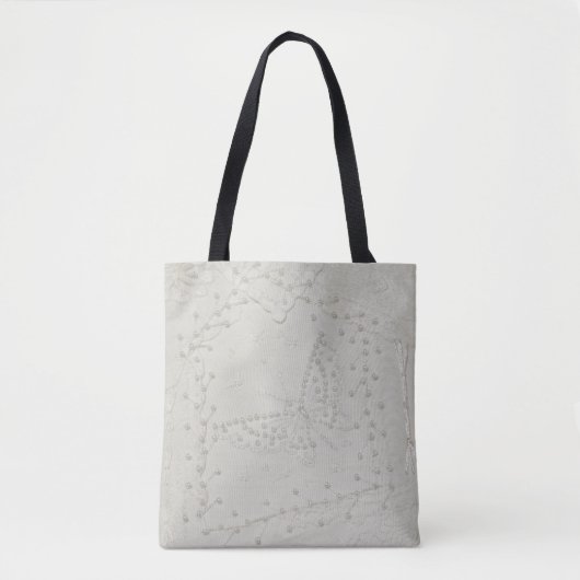 Kreukloos geborduurd panelontwerp tote bag (Voorkant)