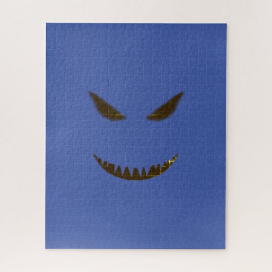 Kreukloos, moeilijk, uitdagend blauw legpuzzel (Verticaal)
