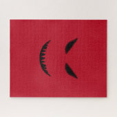 Kreukloos, uitdagend rood zwart legpuzzel (Horizontaal)