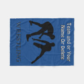 Kreukloos uw TEAM, de NAMES van de SPELER Fleece Deken (Voorkant (Horizontaal))