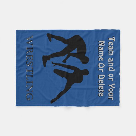 Kreukloos uw TEAM, de NAMES van de SPELER Fleece Deken (Voorkant (Horizontaal))