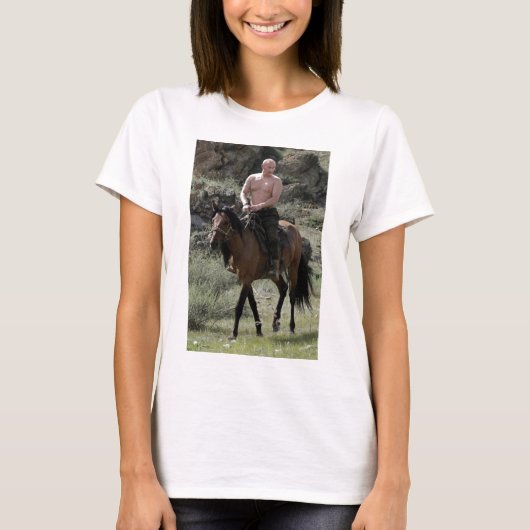 Kreukloze Poetin haalt een paard uit T-shirt (Voorkant)