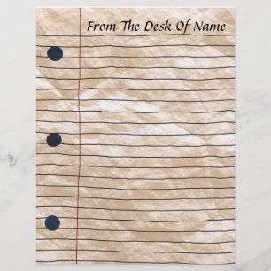 Kreukpapier met briefhoofd