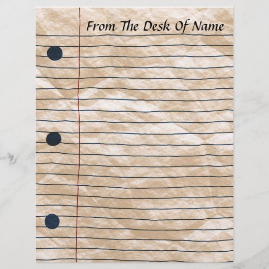 Kreukpapier met briefhoofd (Voorkant)