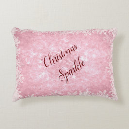 Kreukroze kerstmug accent kussen