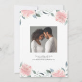 Kreukroze Waterverf Vloeiend huwelijk sparen de da Save The Date (Achterkant)