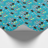 Kreukschroot blauw cadeaupapier (Hoek)