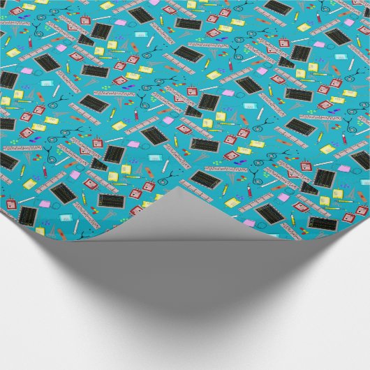 Kreukschroot blauw cadeaupapier (Hoek)