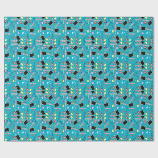 Kreukschroot blauw cadeaupapier (Vlak)