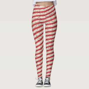 Kreuksnoepriet met rode streep leggings