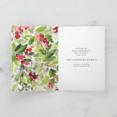 Kreukst kerstfeest waterverf feestdagen kaart (Binnen)