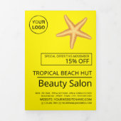 Kreukstaarvis, Beauty Salon Tri Fold Flyer Drieluik Uitnodiging (Cover)