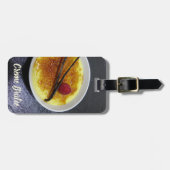 Kreuksteenslag op leisteen met frambozen en vanill bagagelabel (Voorkant horizontaal)