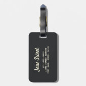 Kreuksteenslag op leisteen met frambozen en vanill bagagelabel (Achterkant verticaal)