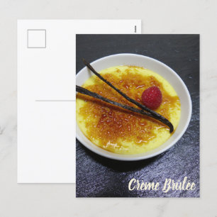 Kreuksteenslag op leisteen met frambozen en vanill feestdagenkaart