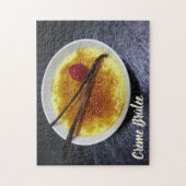 Kreuksteenslag op leisteen met frambozen en vanill legpuzzel (Verticaal)