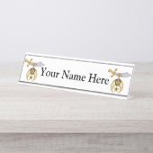 Kreukstoffen Bureau Naambordje (Voorkant)