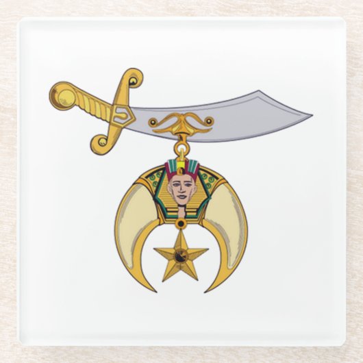 Kreukstoffen Glazen Onderzetter (Voorkant)