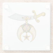 Kreukstoffen Glazen Onderzetter (Achterkant)