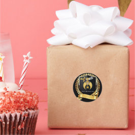 Kreukstoffen Ronde Sticker