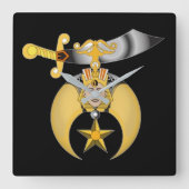 Kreukstoffen Vierkante Klok (Voorkant)