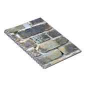 Kreuktrommelende Brick Wall Zachte grunge Notitieboek (Rechterzijde)
