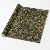 Kreukvrij Floral paisley Pattern Wrapping Pape Cadeaupapier (Uitgerold)