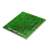 Kreukvrij groen gesmolten glas tegeltje (Zijkant)