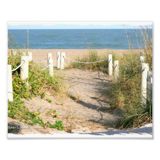 Kreukvrij van Florida Beach Color Foto Afdruk (Voorkant)