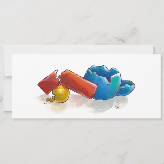 Kreukwerk, slanke en gebroken originele kunst (Voorkant)