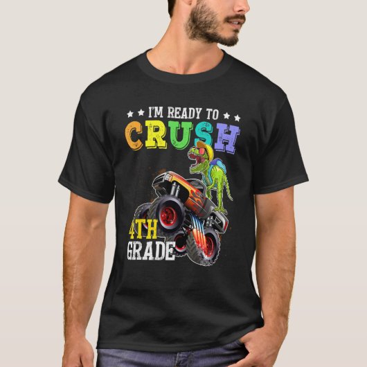 Kreukwitje van de vierde klas van de dinosaur t-shirt (Voorkant)